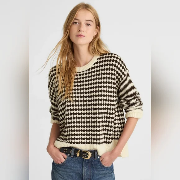 SOLD!!!!!! Madewell Mixed Stripe Pullover Sweater Size Large - Picture 6 of 6